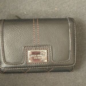 Relic Black Leather Phone Case with Metal Accent